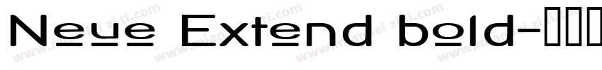 Neue Extend bold字体转换